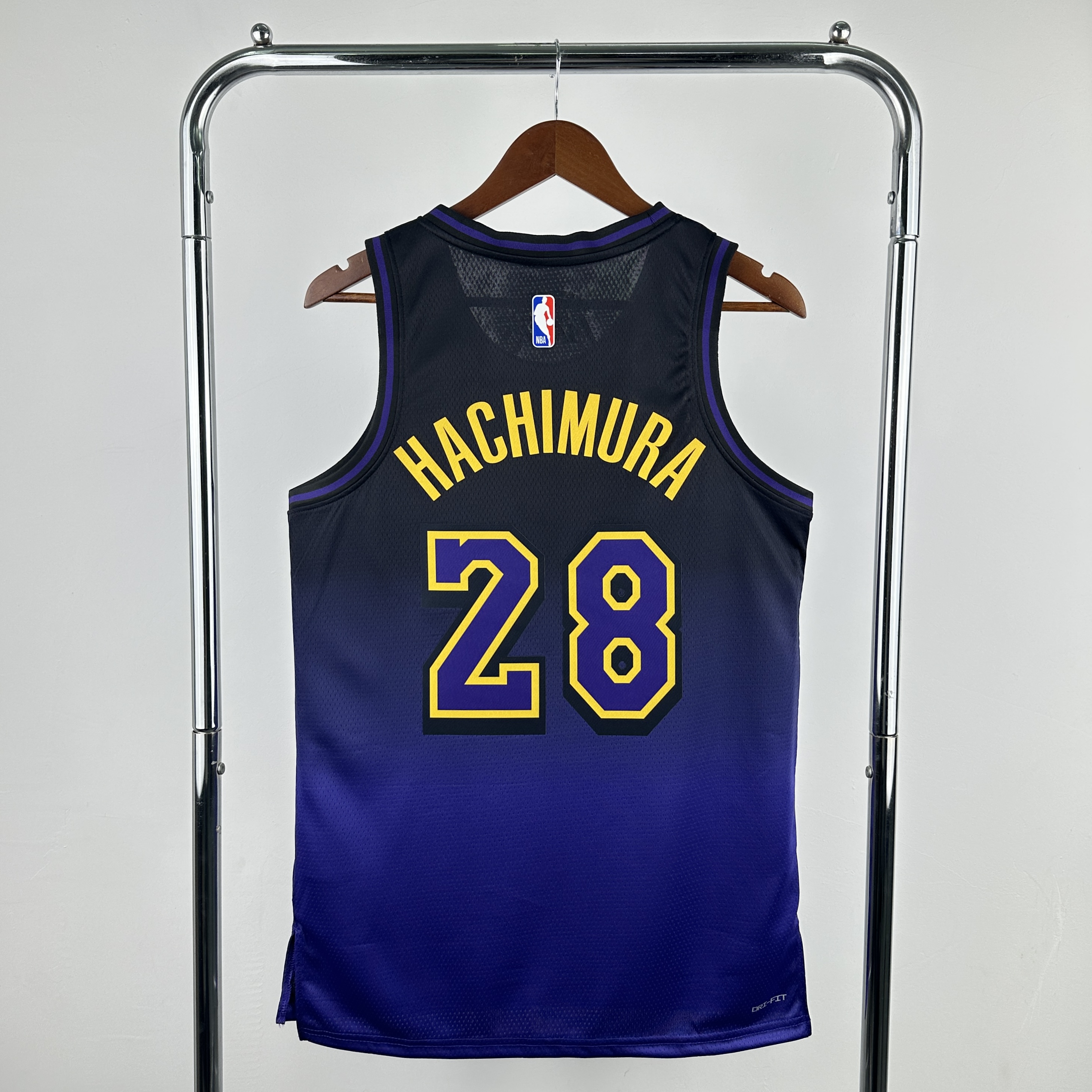 Men Los Angeles Lakers #28 Hachimura Purple City Edition Season Nike 2025 NBA Jersey